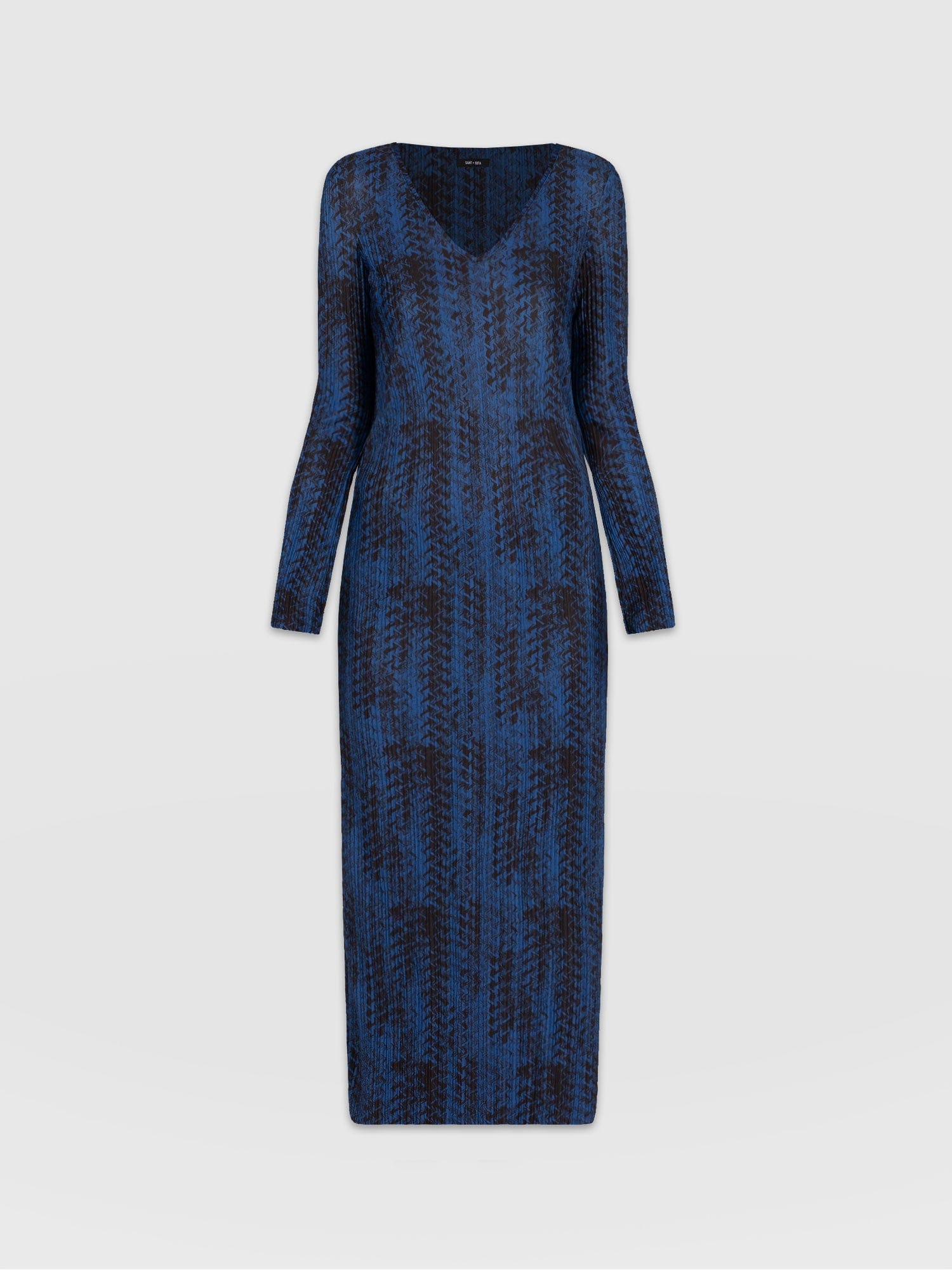 Hanna Plisse Dress Navy Ripple - Women's Dresses | Saint + Sofia® USA